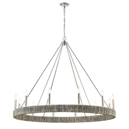 Elk Home Abaca 48'' Wide 12-Light Chandelier - Polished Nickel 32517/12
